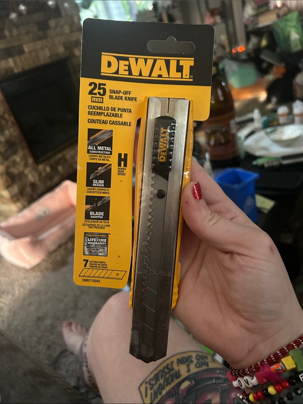DEWALT 25mm Snap-Off Blade Knife - Yellow/Black